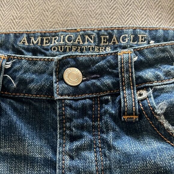 American Eagle Hi Rise Festival Denim Mini Skirt - Picture 7 of 11